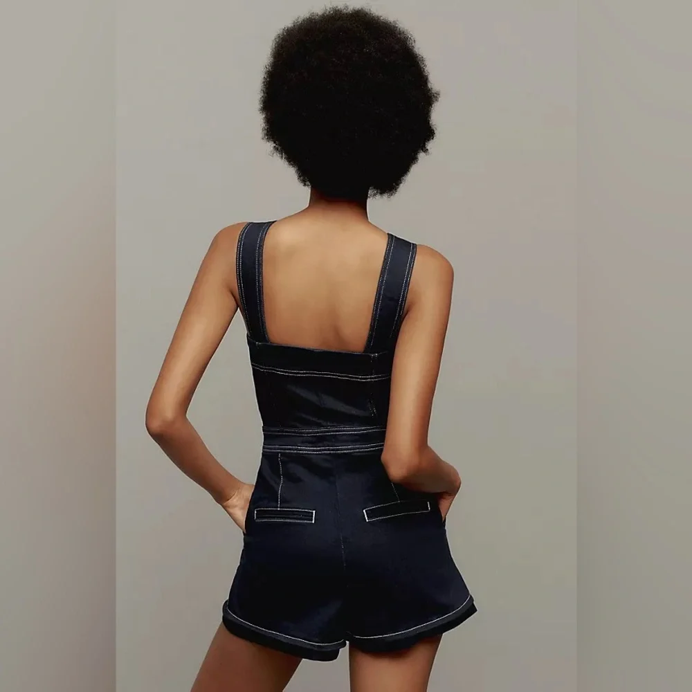 Maeve by Anthropologie The Portside Button-Front Romper size 2 - Picture 5 of 7